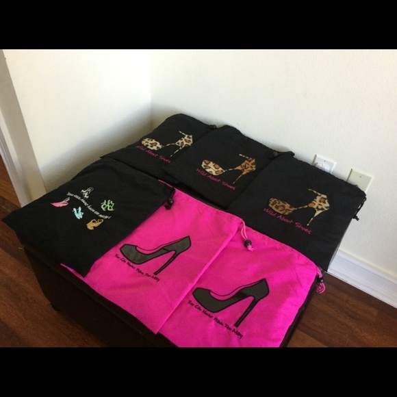 6 Miamica Embroidery Travel/Storage Shoes Dust Bag - Picture 4 of 13